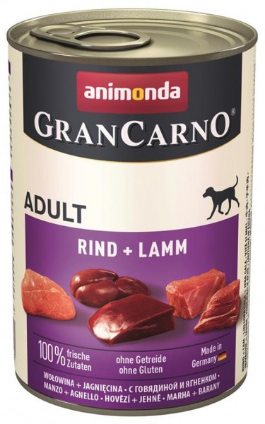 Animonda GranCarno Dog - Dose Adult Rind & Lamm 400g