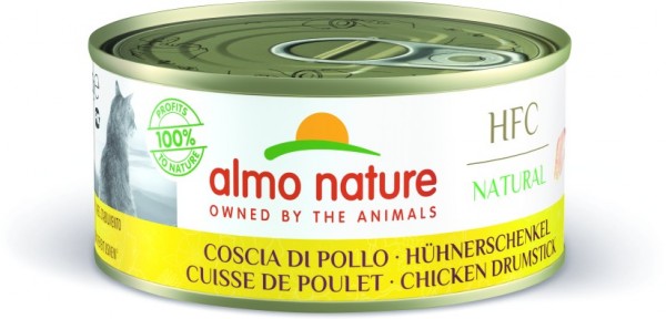 Almo Nature Katze Natural - Hühnerschenkel - 150g Dose