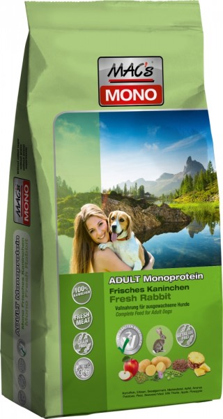 MACs Dog Mono Kaninchen - 12kg Sack