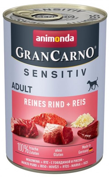 Animonda GranCarno Adult Sensitive Reines Rind & Reis - 400g Dose