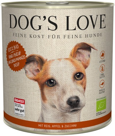 DOG´S LOVE BIO Rind 800g Dose