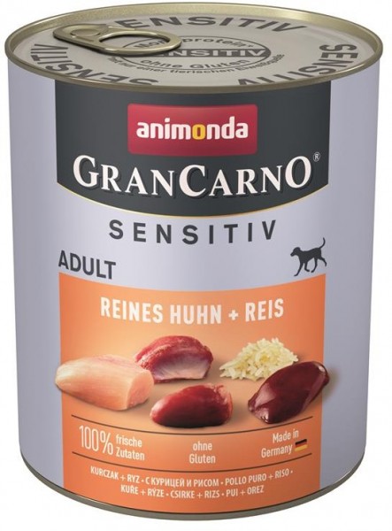 Animonda GranCarno Adult Sensitive Reines Huhn & Reis - 800g Dose