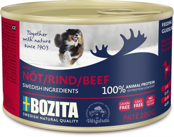 *** Bozita Dog Dose Paté Rind 200g [*** AUSLAUFARTIKEL]