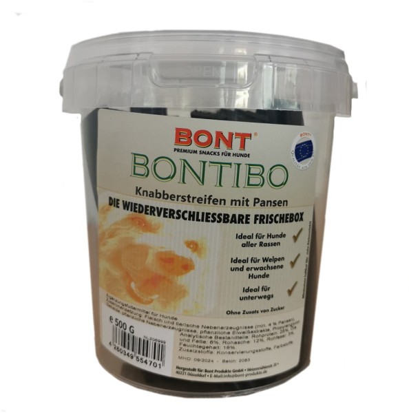 Bontibo Knabberstreifen mit Pansen 500g