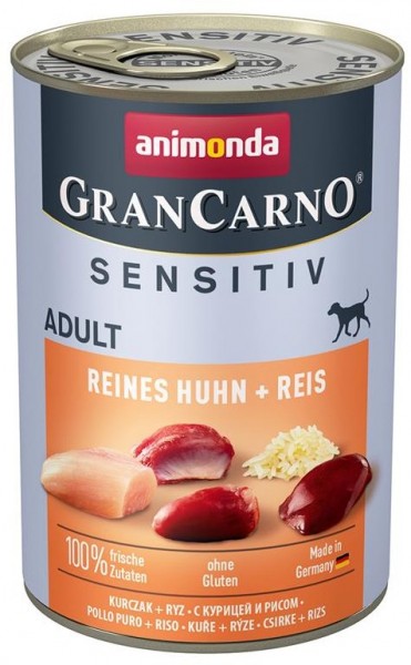 Animonda GranCarno Adult Sensitive Reines Huhn & Reis - 400g Dose