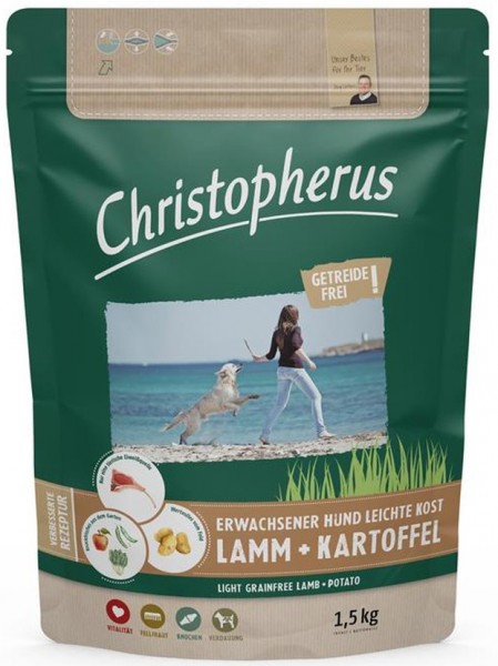 Allco Christopherus Erwachsener Hund Leichte Kost Lamm+Kartoffel - 1,5kg Frischebeutel