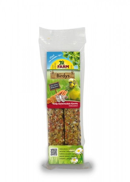 JR Farm Birdys für Wellensittiche mit Honig, Austernschale & Karotte 130 g