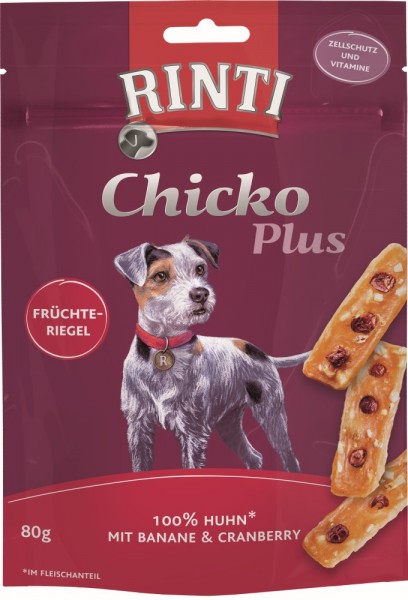 RINTI Chicko Plus Früchteriegel mit Huhn 80g [*** AUSLAUFARTIKEL ***]