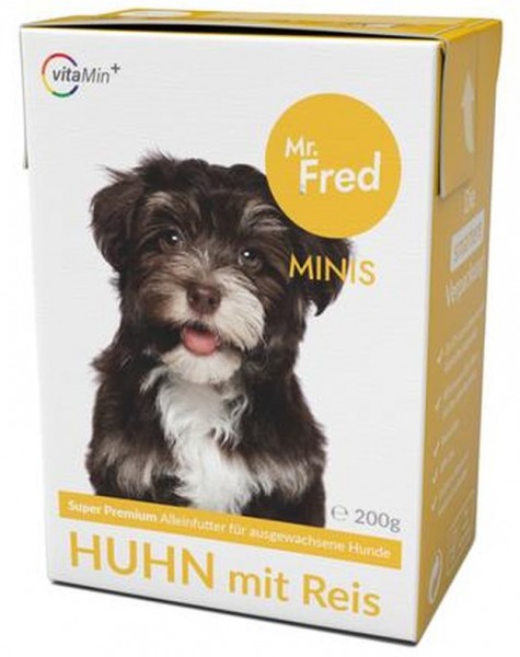 *** Mr. Fred Dog Minis Adult Huhn & Reis - 200g Tetra [*** AUSLAUFARTIKEL]