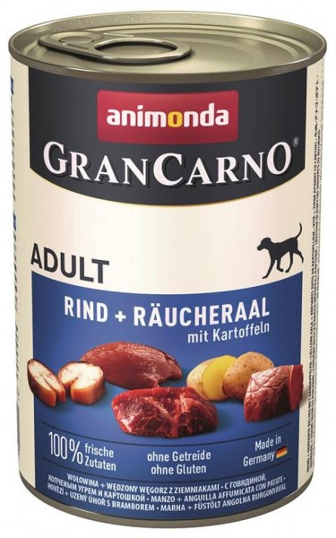 AnimondaGranCarno Adult Rind & Räucheraal mit Kartoffeln - 400g Dose