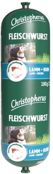 Allco Christopherus Fleischwurst - Lamm+Huhn - 180g Wurst