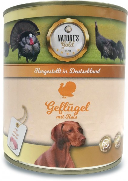 Natures Gold Geflügel mit Reis - 800g Dose