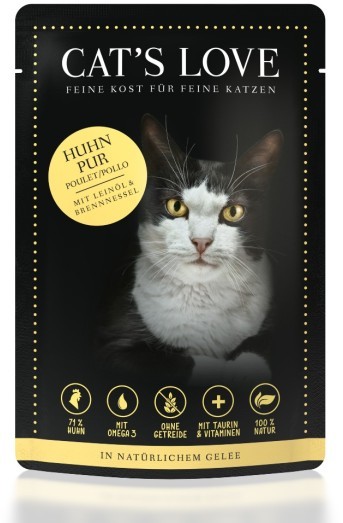 CAT´S LOVE Huhn Pur 85g Pouch-Beutel