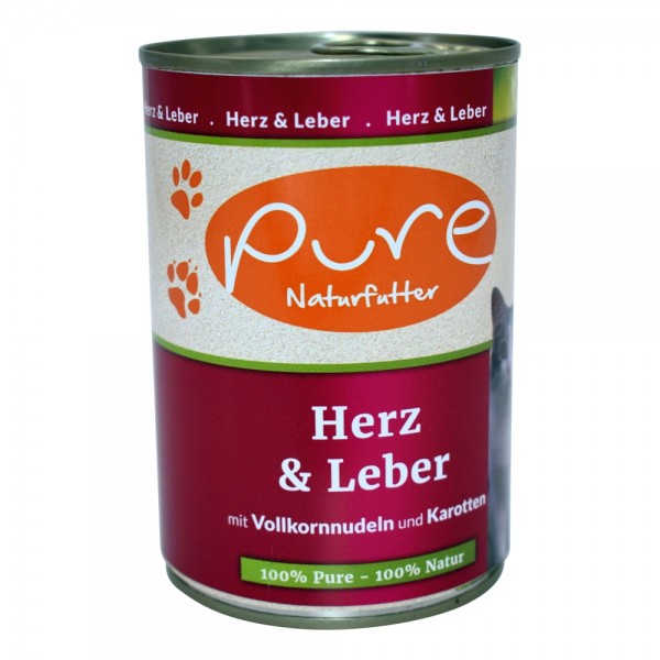 PURE Naturfutter Katzenmenü CLASSIC Herz & Leber mit Voll