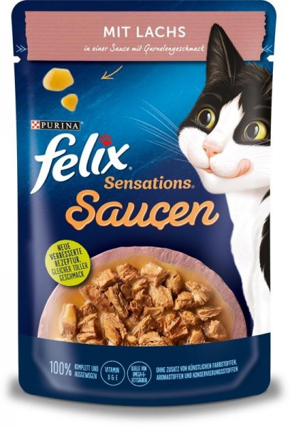 *** Felix Sensations Saucen mit Lachs & Garnelenge.85g [*** AUSLAUFARTIKEL]