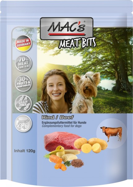 MACs Dog Meat Bits Rind - 120g Frischebeutel