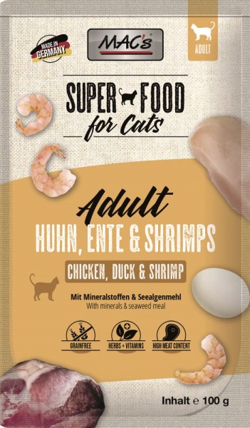 MACs Cat Ente & Shrimps - 100g Frischebeutel