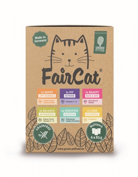 Green Petfood, Katze, Fair Cat Multi Pack 6x85g (VE 8)