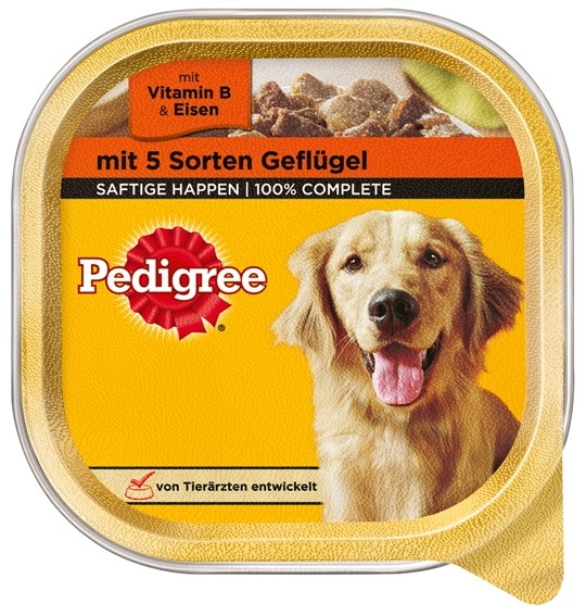 *** Pedigree Saftige Happen mit 5 Sorten Geflügel - 300g Schale [*** AUSLAUFARTIKEL]