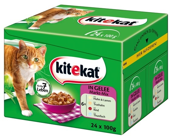 Kitekat Portionsbeutel Multipack Markt - Mix in Gelee 24 x 100g