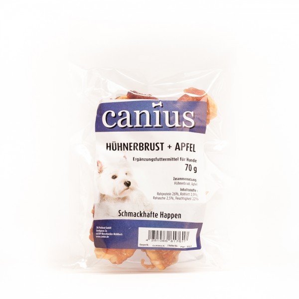 Canius Hühnerbrust + Apfel 70g