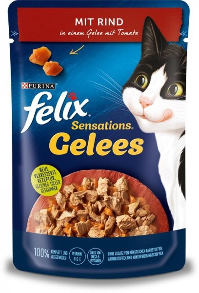 Felix Sensations Gelees mit Rind & Tomate 85g