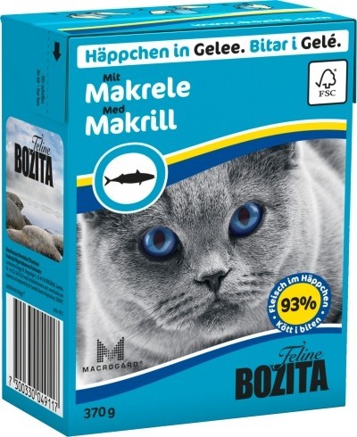 Bozita Cat Tetra Recard Häppchen in Gelee Makrele 370g