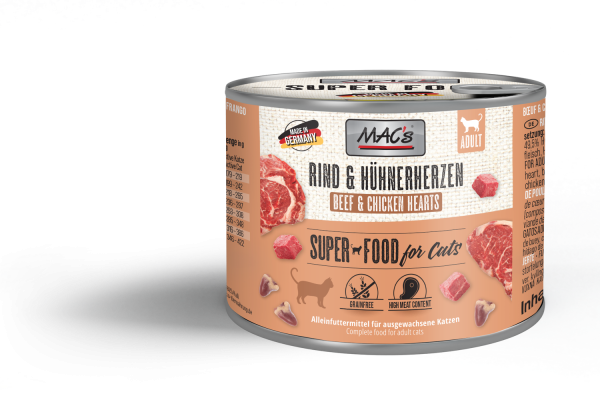MACs CAT - Rind & Hühnerherzen 200g