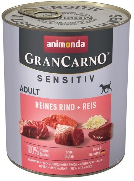 Animonda GranCarno Adult Sensitive Reines Rind & Reis - 800g Dose