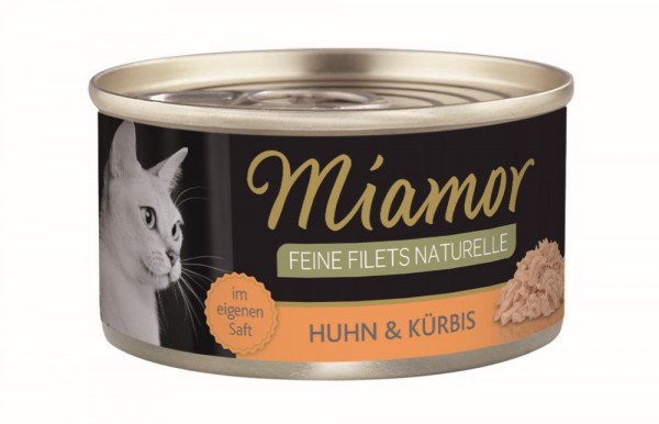 Miamor Feine Filets Naturelle Huhn & Kürbis, 80g Dose