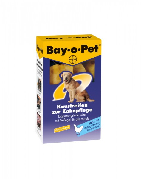 Bay·o·Pet Zahnpflege Kaustreifen mit Geflügel - 140g Karton