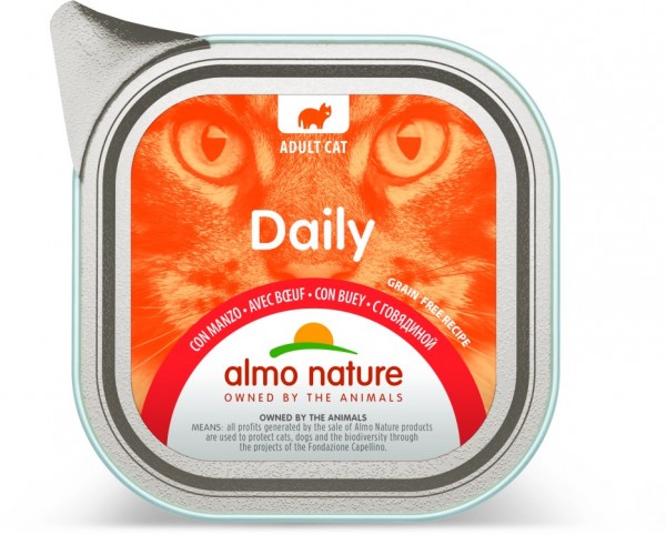 Almo Nature Katze Daily - Rind - 100g Schale