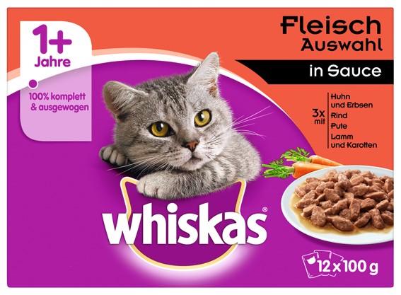 Whiskas 12er-MP Herzhaftes Ragout in Sauce 12 x 100g