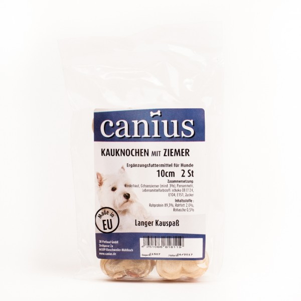 Canius Kauknochen gefüllt mit Ziemer 10cm 2er
