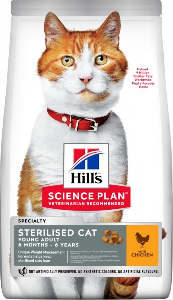 Hills Science Plan Katze Young Adult Sterilised Cat Huhn - 10kg Sack