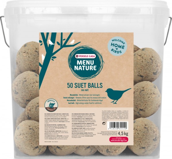 Versele-Laga Menu Nature 50 suet balls NO net - 4,5kg Eimer