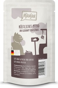 MjAMjAM - Katze Quetschie - köstliches Pferd an gedämpften Kürbis