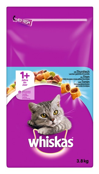 Whiskas Trocken Adult 1+ mit Thunfisch 3,8kg