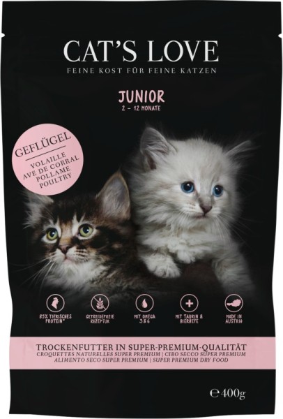 CAT´S LOVE JUNIOR Geflügel 400g Pouch-Beutel