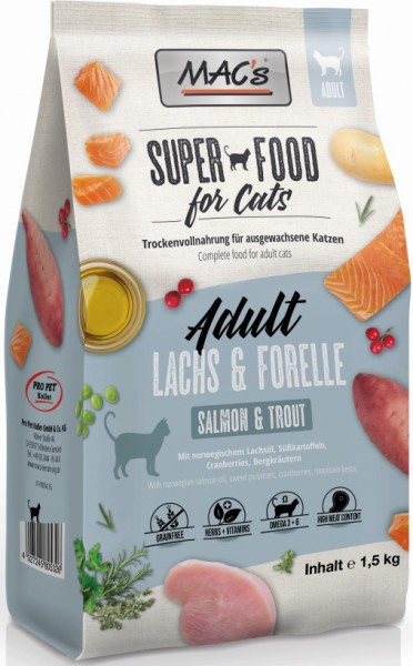 MACs Cat Adult Lachs & Forelle - 1,5kg Beutel