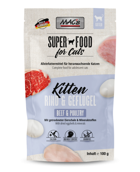 MACs CAT - Kitten Rind & Geflügel 100g