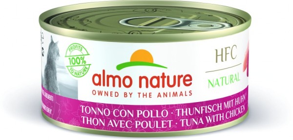 Almo Nature Katze Natural - Thunfisch und Huhn - 150g Dose