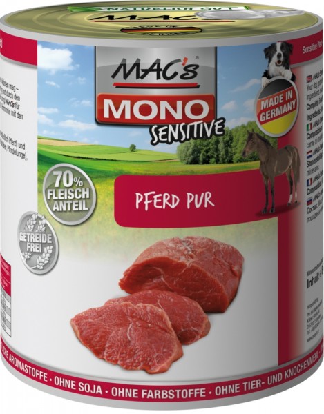 MACs Dog Sensitive Pferd Pur - 800g Dose