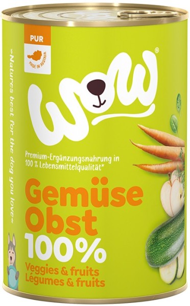 WOW PUR 100% Gemüse & Obst 400g