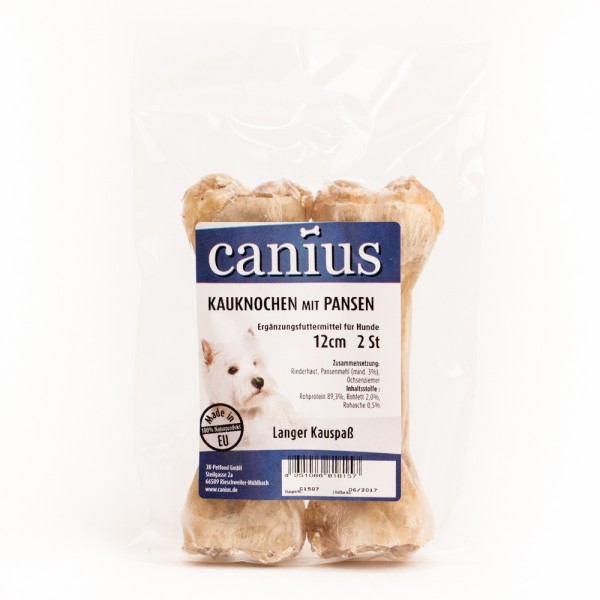 Canius Kauknochen gefüllt mit Pansen 12cm 2er