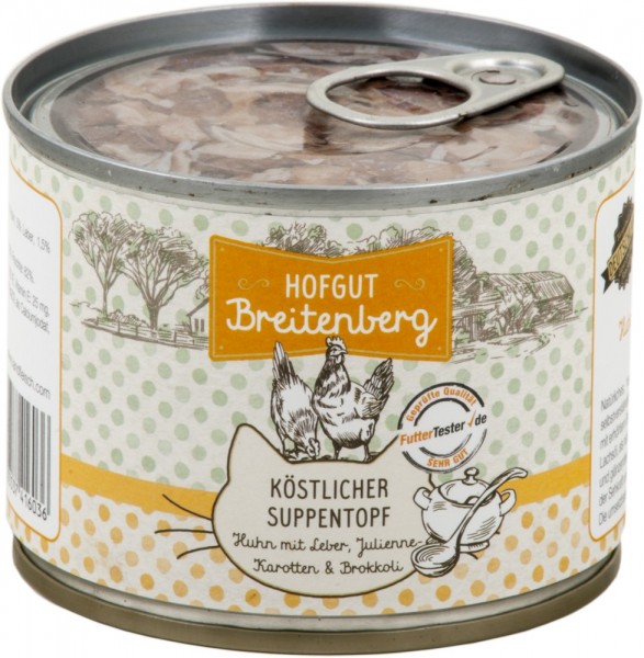 Hofgut Breitenberg Cat köstlicher Suppentopf Huhn 180g