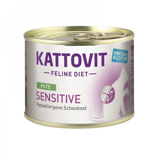 Kattovit Feline Diet - Sensitive mit Pute - 185g Dose