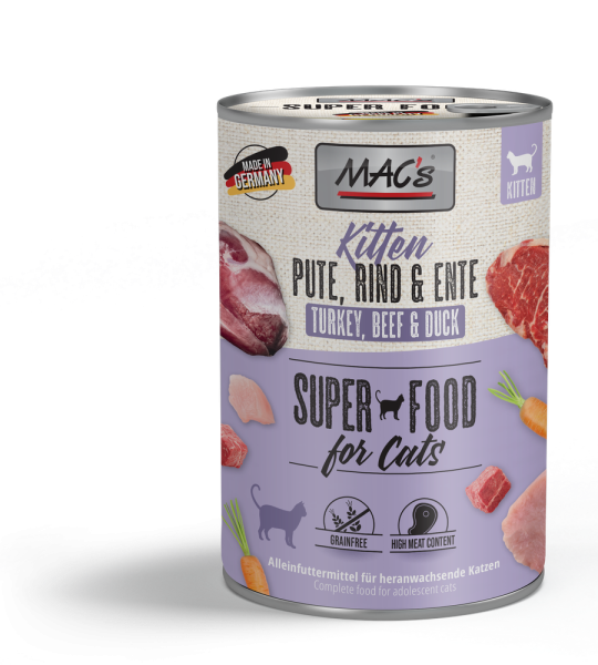 MACs CAT - Kitten Pute, Rind & Ente 400g