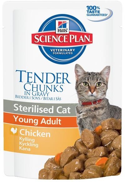 Hills Science Plan Katze Young Adult Sterilised Cat Huhn - 85g Frischebeutel