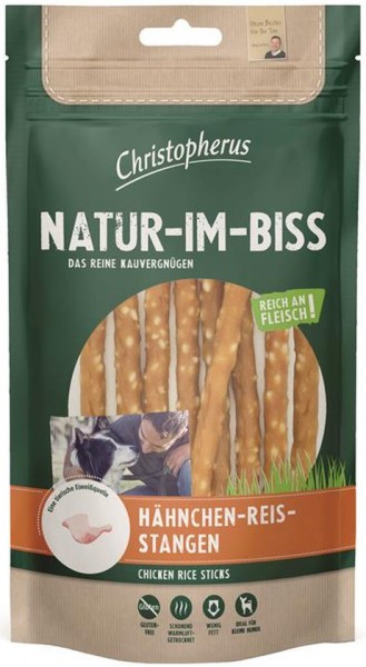 Allco Christopherus Natur-Im-Biss Hähnchen-Reis-Stangen - 70g Frischebeutel